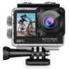 EasyPix GoXtreme Vision DUO Action Camera 4K Ultra HD Υποβρύχια (με Θήκη) με Οθόνη Αφής 2" και Wi-Fi Μαύρη