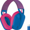 Logitech G435 Lightspeed Ασύρματο Over Ear Gaming Headset με σύνδεση Bluetooth / USB Μπλε/Φούξια