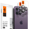 Spigen Optik.Tr Ez Fit 2τμχ Προστασία Κάμερας Tempered Glass Black για το iPhone 14 Pro / 14 Pro Max AGL05205