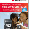 AgfaPhoto MicroSDHC UHS-I 32GB Class 10 + SD Adapter