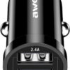 Awei AW-C-826 Dual Car Charger Black