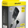Awei AW-C-831-BK micro USB Cable & USB Wall Adapter Black