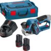 Bosch GHO 12V-20 Professional Planer 12V 2x3Ah & L-Boxx