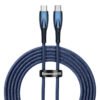 Baseus Glimmer Braided USB 2.0 Cable USB-C male - USB-C male Μπλε 2m (CADH000803)