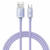 Baseus Crystal Shine Braided USB 2.0 Cable USB-C male - USB-A male Μωβ 1.2m (CAJY000405)
