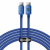 Baseus Crystal Shine Braided USB 2.0 Cable USB-C male - USB-C male Μπλε 2m (CAJY000703)