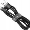 Baseus Cafule Braided USB to Lightning Cable Μαύρο 1m (CALKLF-BG1)