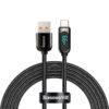 Baseus Display Braided USB 2.0 Cable USB-C male - USB-A 66W Μαύρο 1m CASX020001