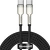 Baseus Cafule Metal Braided USB 2.0 Cable USB-C male - USB-C male Μαύρο 2m (CATJK-D01)