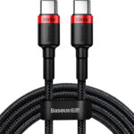 Baseus Cafule Braided USB 2.0 Cable USB-C male - USB-C male Κόκκινο 2m (CATKLF-AL91)