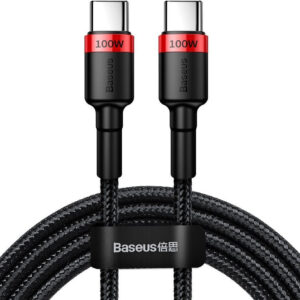 Baseus Cafule Braided USB 2.0 Cable USB-C male - USB-C male Κόκκινο 2m (CATKLF-AL91)