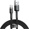 Baseus Cafule Braided USB 2.0 Cable USB-C male - USB-A male Μαύρο 2m (CATKLF-CG1)