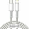 Baseus High Density Braided USB-C to Lightning Cable 20W Λευκό 2m (CATLGD-A02)