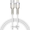 Baseus Cafule Braided USB-C to Lightning Cable 20W Λευκό 1m (CATLJK-A02)