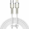 Baseus Cafule Metal Braided USB-C to Lightning Cable 20W Λευκό 2m (CATLJK-B02)