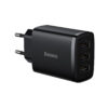 Baseus Φορτιστής Χωρίς Καλώδιο με 3 Θύρες USB-A 17W Μαύρος (CCXJ020101)