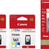 Canon PG-560XL Black & CL-561XL Colour Ink Cartridge & Photo Paper Value Pack (3712C004)