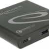 DeLock Charging Station 3xUSB 1xUSB-C Black