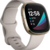Fitbit Sense Stainless Steel 40mm Αδιάβροχο Smartwatch με Παλμογράφο (Λευκό) FB512GLWT