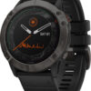 Garmin Fenix 6X Pro Solar Titanium 51mm Αδιάβροχο Smartwatch με Παλμογράφο (Carbon Grey DLC With Black Band)