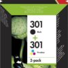 HP 301 Black/Tri-color 2-pack (N9J72AE)