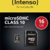 Intenso microSDHC 16GB Class 10 + SD Adapter