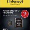 Intenso microSDHC Card 16GB Class 10 Premium + SD Adapter