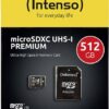 Intenso microSDXC Cards 512GB Class 10 Premium + SD Adapter