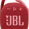 JBL Clip 4 Αδιάβροχο Ηχείο Bluetooth 5W με Διάρκεια Μπαταρίας έως 10 ώρες Κόκκινο