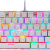 Motospeed K87S Gaming Μηχανικό Πληκτρολόγιο Tenkeyless με Kailh Red διακόπτες και RGB φωτισμό (Ελληνικό) Λευκό