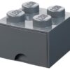 LEGO Storage Brick Drawer 4 Dark Grey