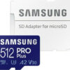 Samsung Pro Plus (2021) microSDXC 512GB U3 V30 A2 UHS-I με αντάπτορα MB-MD512KA/EU