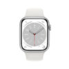Apple Watch Series 8 Cellular Aluminium 45mm Αδιάβροχο με eSIM και Παλμογράφο (Silver with White Sport Band) MP4J3FD/A