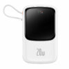 Baseus QPOW PRO Power Bank 10000mAh 20W με Θύρα USB-A και Θύρα USB-C Power Delivery / Quick Charge 3.0 Λευκό