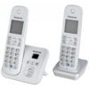 Panasonic KX-TG6822 Ασύρματο Τηλέφωνο Duo με Aνοιχτή Aκρόαση Ασημί