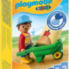 Playmobil 70409 123 Construction Worker with Wheelbarrow για 1.5+ ετών