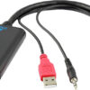 Powertech 3.5mm / USB-A / VGA male - HDMI female (CAB-H070)