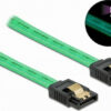 Powertech 7-Pin SATA III male - 7-Pin SATA III male Cable 0.7m Green (CAB-W036)