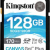 Kingston SDG3/128GB  Canvas Go Plus SDXC 128GB Class 10 U3 V30 UHS-I