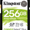 Kingston Canvas Select Plus SDXC 256GB Class 10 U3 V30 UHS-I SDS2/256GB