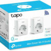 TP-LINK Tapo P100 Μονή Εξωτερική Πρίζα Ρεύματος Wi-Fi με Διακόπτη Λευκή 2τμχ