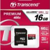 Transcend Premium 400x microSDHC 16GB U1 + SD Adapter