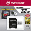 Transcend High Endurance microSDHC 32GB Class 10 + SD Adapter