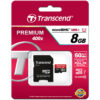 Transcend Premium 400x microSDHC 8GB U1 + SD Adapter