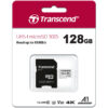 Transcend 300S microSDXC 128GB Class 10 U3 V30 A1 + SD Adapter