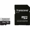 Transcend 350V microSDXC 128GB Class 10 U1 + SD Adapter
