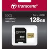 Transcend 500S microSDXC 128GB Class 10 U3 V30 + SD Adapter