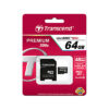 Transcend Premium 300x microSDXC 64GB Class 10 + SD Adapter