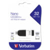 Verbatim Store 'n' Stay Nano 32GB USB 2.0 + Micro USB Adapter