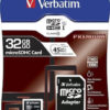 Verbatim microSDHC 32GB Class 10 UHS-I + SD Adapter